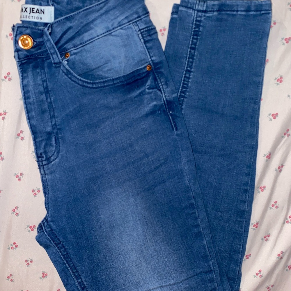 Wax Jean Blue Skinny Jeans with Stretch